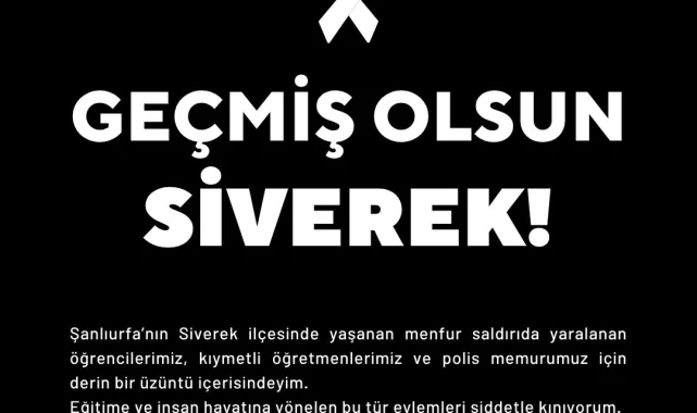 Siverek'te Okulda Yaralananlara Mehmet Doğan Yetim'den Geçmiş Olsun