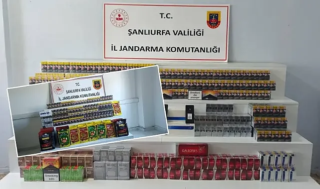 Viranşehir’de kaçakçılık operasyonu: Binlerce kaçak ürün ele geçirildi