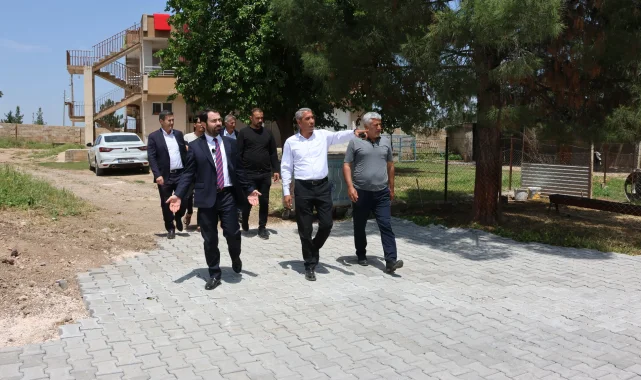 Ceylanpınar'da Kırsal Mahallelere Yatırım: Yukarıesence'te Parke Taşı Döşeme Başladı