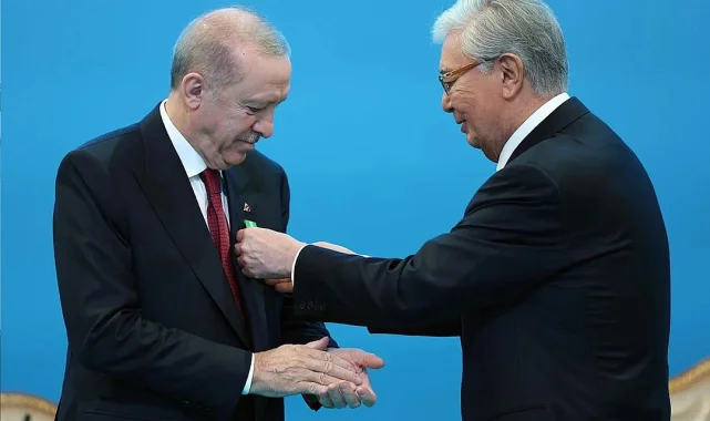 Cumhurbaşkanı Erdoğan'a Kazakistan'dan Ahmet Yesevi Özel Devlet Nişanı
