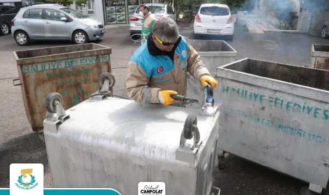 Haliliye'de Konteyner Üretimi ve Yenileme Hizmetleri Hız Kesmeden Devam Ediyor