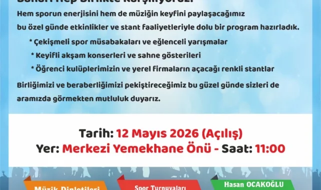Harran Üniversitesi Bahar Şenliği: Spor, Müzik ve Etkinlikler 12 Mayıs'ta Başlıyor