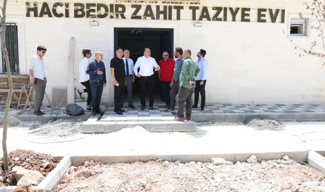 Karaköprü Belediye Başkanı Nihat Çiftçi, Doğukent Mahallesi'ndeki Taziye Evi İnşaatını İnceledi