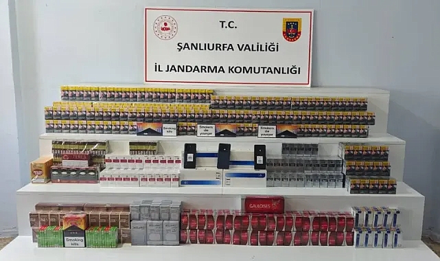 Viranşehir’de kaçak tütün ve çay operasyonu