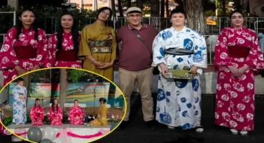 Burdur lisesi mezuniyet töreninde Japon esintisi