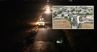 Büyükşehir Belediyesi’nden Eyyübiye’de gece gündüz asfalt mesaisi