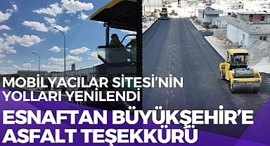 Büyükşehir Ekipleri Bu Kez Mobilyacılar Sitesinde Asfaltlama Çalışması Gerçekleştirdi