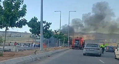 Şanlıurfa’da kaza sonrası yangın! İtfaiye müdahale etti!