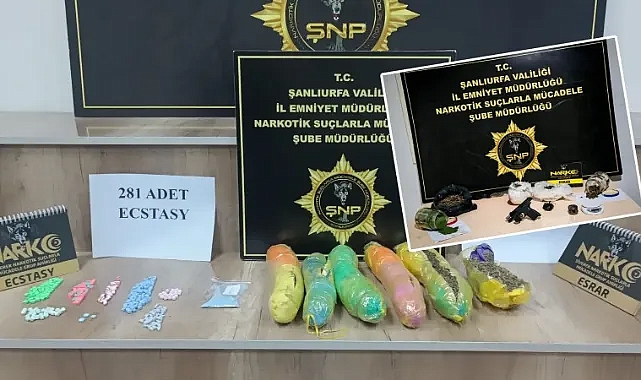 Şanlıurfa'da narkotik operasyonu: Uyuşturucu ve silah ele geçirildi
