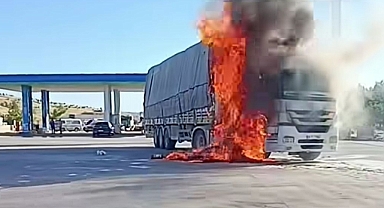 Şanlıurfa'da tır alev alev yandı!