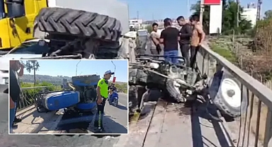 Şanlıurfa’da traktör devrildi! Sürücü yaralandı!