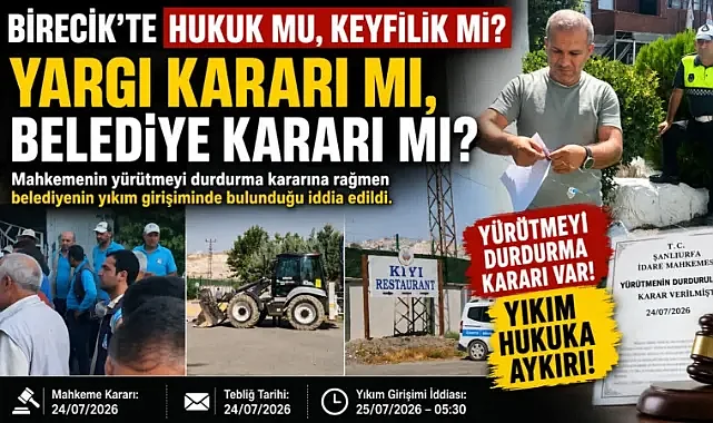 Birecik'te Hukuk Mu, Keyfilik Mi? Yargı Kararı mı, Belediye Kararı mı?