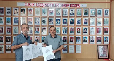 Çubuklu Ressam İzzet Selen'den şehitlere vefa