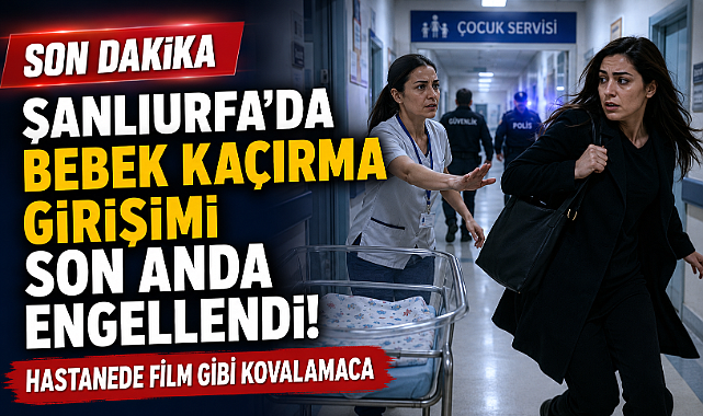 Şanlıurfa’da Bebek Kaçırma Girişimi Son Anda Engellendi! Hastanede Film Gibi Kovalamaca