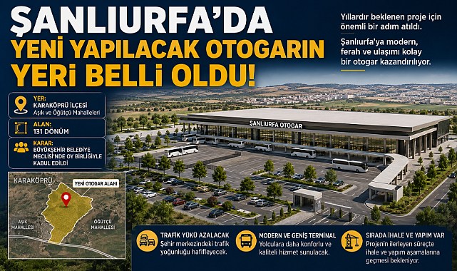 Şanlıurfa'da yeni yapılacak otogarın yeri belli oldu!