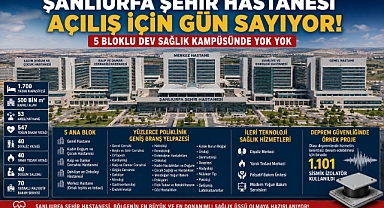 Şanlıurfa Şehir Hastanesi Açılış İçin Gün Sayıyor: 5 Bloklu Dev Sağlık Kampüsünde Yok Yok