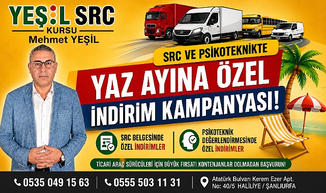 Yeşil SRC Kursu'ndan Yaz Ayına Özel İndirim Kampanyası